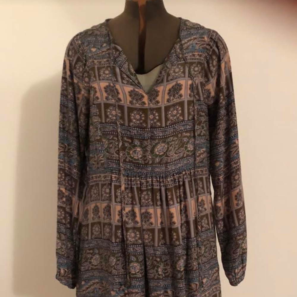 Anthropologie bo-ho style silk dress